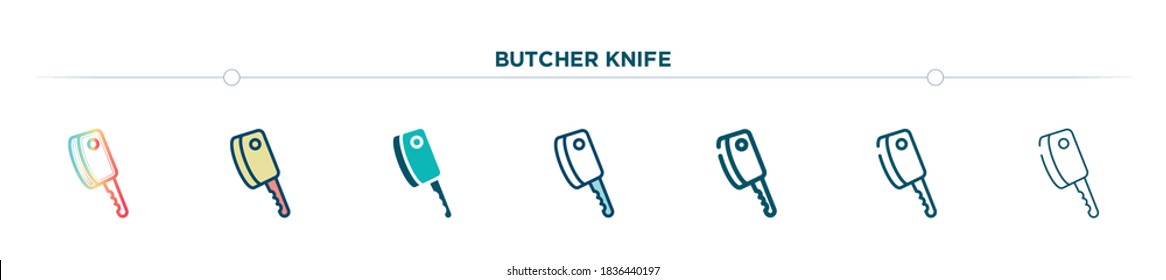 butcher knife icon designed in gradient, filled, two color, thin line and outline style. vector illustration of butcher knife vector icons. can be used for mobile, ui, web
