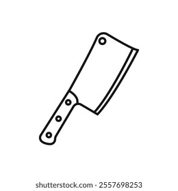 Butcher knife icon Isolated flat vector in outline