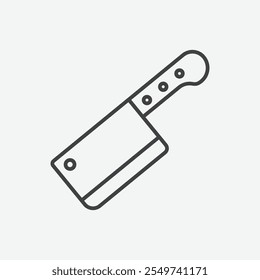 Conjunto de ícones de facas de talho. ilustração vetorial.