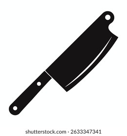 Butcher knife icon silhouette eps