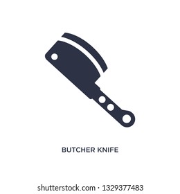 butcher knife icon. Simple element illustration from bistro and restaurant concept. butcher knife editable symbol design on white background. Can be use for web and mobile.