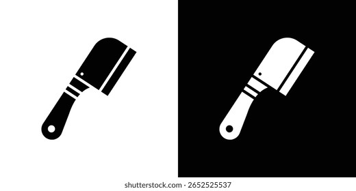Coleção de símbolos de ícone de faca de talho. Ilustração de stock de vetor plano.