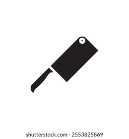 Butcher knife icon Thin line flat illustration
