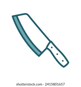 plantilla de diseño de vectores de icono de cuchillo de carnicero simple y limpio