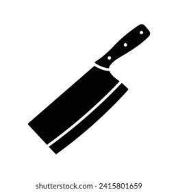 plantilla de diseño de vectores de icono de cuchillo de carnicero simple y limpio