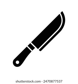 Plantilla de diseño de Vector de ícono de cuchillo de carnicero simple y limpio