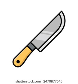 Plantilla de diseño de Vector de ícono de cuchillo de carnicero simple y limpio