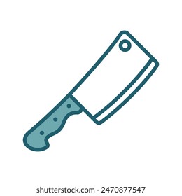 Plantilla de diseño de Vector de ícono de cuchillo de carnicero simple y limpio