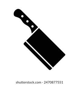 Plantilla de diseño de Vector de ícono de cuchillo de carnicero simple y limpio