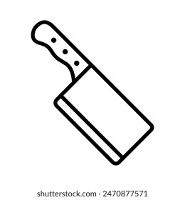 Plantilla de diseño de Vector de ícono de cuchillo de carnicero simple y limpio