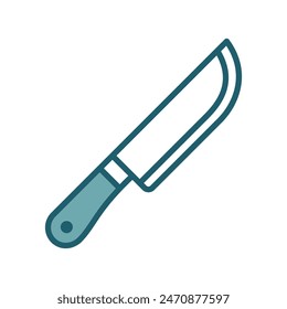 Plantilla de diseño de Vector de ícono de cuchillo de carnicero simple y limpio