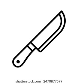 Plantilla de diseño de Vector de ícono de cuchillo de carnicero simple y limpio