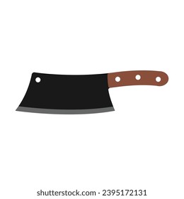 butcher knife icon vector illustration logo design