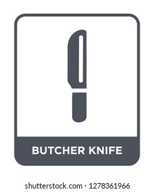 butcher knife icon vector on white background, butcher knife trendy filled icons from Bistro and restaurant collection, butcher knife vector illustration