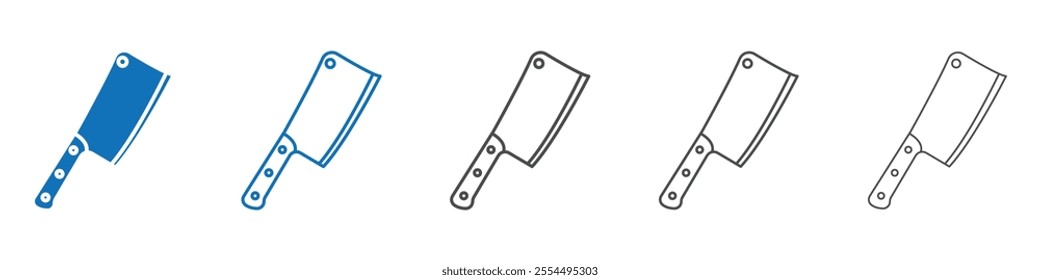 Butcher knife icon vector set collection for web