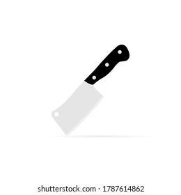 Butcher Knife Icon Vector in Trendy Flat Style. Meat Cleaver Stainless Illustration