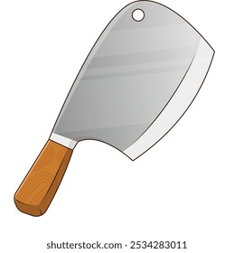 Ilustração De Faca De Açougueiro, Ferramentas De Cozinha