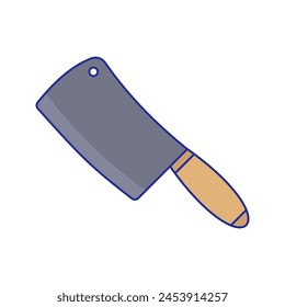 Butcher Knife Illustration perfect to complement a cooking theme design