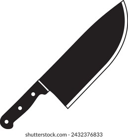 Cuchillo de Carnicero - Ilustración de cuchillo de cocina en Vector