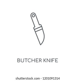 Butcher Knife linear icon. Butcher Knife concept stroke symbol design. Thin graphic elements vector illustration, outline pattern on a white background, eps 10.