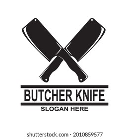 Butcher Knife Logo Design Symbol Stock Vector (Royalty Free) 2010859577 ...