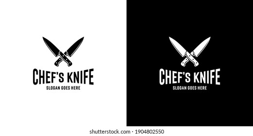 Butcher Knife Logo Design Vector
