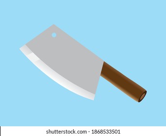 Fleischspülung mit Metzgermesser und Chopper zum Knochenschneiden