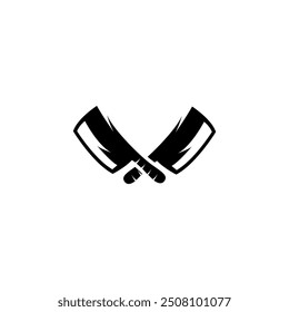 Diseño de logotipo de Vector de silueta de cuchillo de carnicero