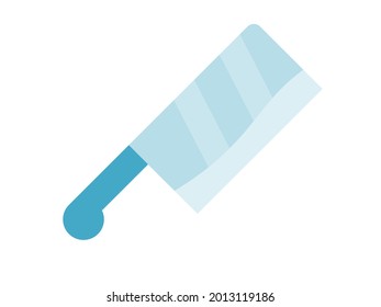 icono aislado de cuchillo de carnicero con estilo plano