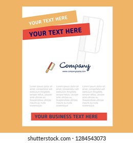 Butcher knife Title Page Design for Company profile ,annual report, presentations, leaflet, Brochure Vector Background