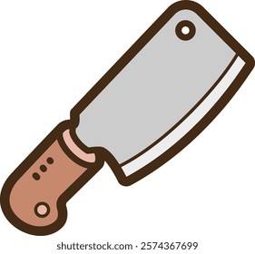 Butcher knife vector doodle illustration and graphic