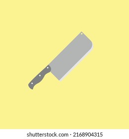 vectores de cuchillo carnicero planos para carne
