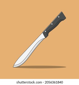 Ilustración del icono del vector del Cuchillo del Carnicero. Vector de Cuchillas de Cocina. Estilo de caricatura plano adecuado para la página de aterrizaje web, pancarta, volante, pegatina, fondo de escritorio