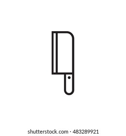 Butcher knife vector icon, pictogram