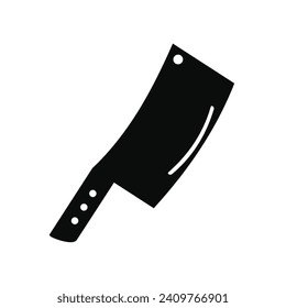 Icono del vector del cuchillo de carnicero. Símbolo, ilustración del logotipo. Gráficos vectoriales