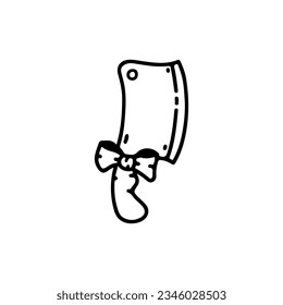 concepto de ilustración vectorial de cuchillo de carnicero