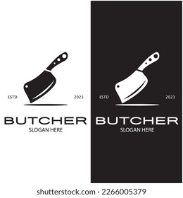 butcher knife vintage logo illustration,chef knife logo template,for business,badges,restaurants,abattoirs,butcher shops,cafes,brands,and knife shops.With modern simple minimalist vector concept.