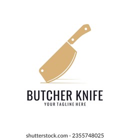 Butcher Knife Vintage Logo. Logo Template For Business Purposes, Knife Shop, Butcher Knife Shop, Label, Sticker, Banner, etc.