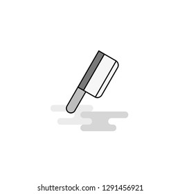 Butcher knife Web Icon. Flat Line Filled Gray Icon Vector