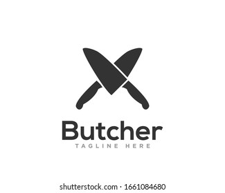 Butcher Logo Icon Design Vector