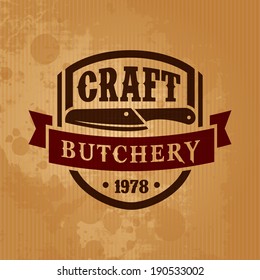 butcher logo meat label pork vector retro styled vector stamp of butcher store butcher logo meat label pork vector calf animal classical product ranch cutlery isolated pig natural killing nutrient mar