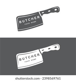 Metzgerlogo, Vektorsymbol-Illustrationsdesign. Logo für Restaurant und Lebensmittelindustrie