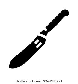 butcher meat knife glyph icon vector. butcher meat knife sign. isolated symbol illustration