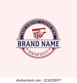 butcher meat and restaurant vintage logo