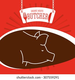 butcher menu design, vector illustration eps10 graphic 