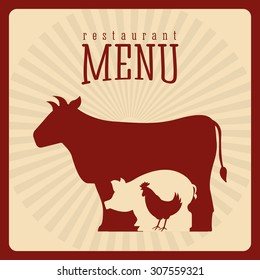 butcher menu design, vector illustration eps10 graphic 