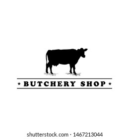 Butcher Shop Emblem. Meat Label, Badge, Logo. Template for shop, cover, sticker, print, banner or business works.