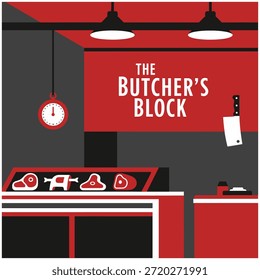 Ícone Butcher Shop design de vetor plano.
