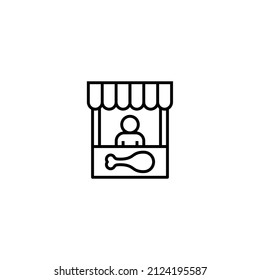 Butcher, shop icon. Simple line, outline vector batcher icons for ui and ux, website or mobile application
