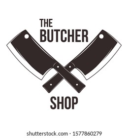 Butcher Shop Logo Vector Image.